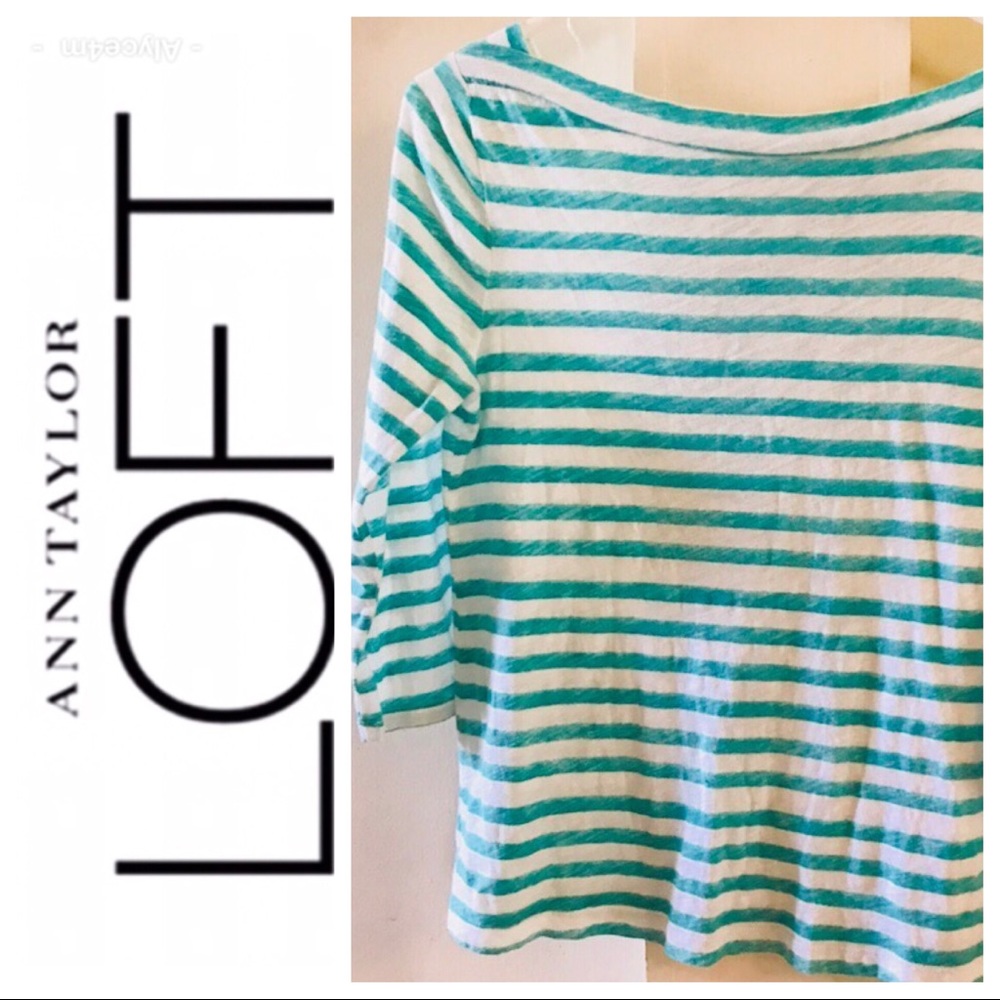 Ann Taylor LOFT striped top. S
